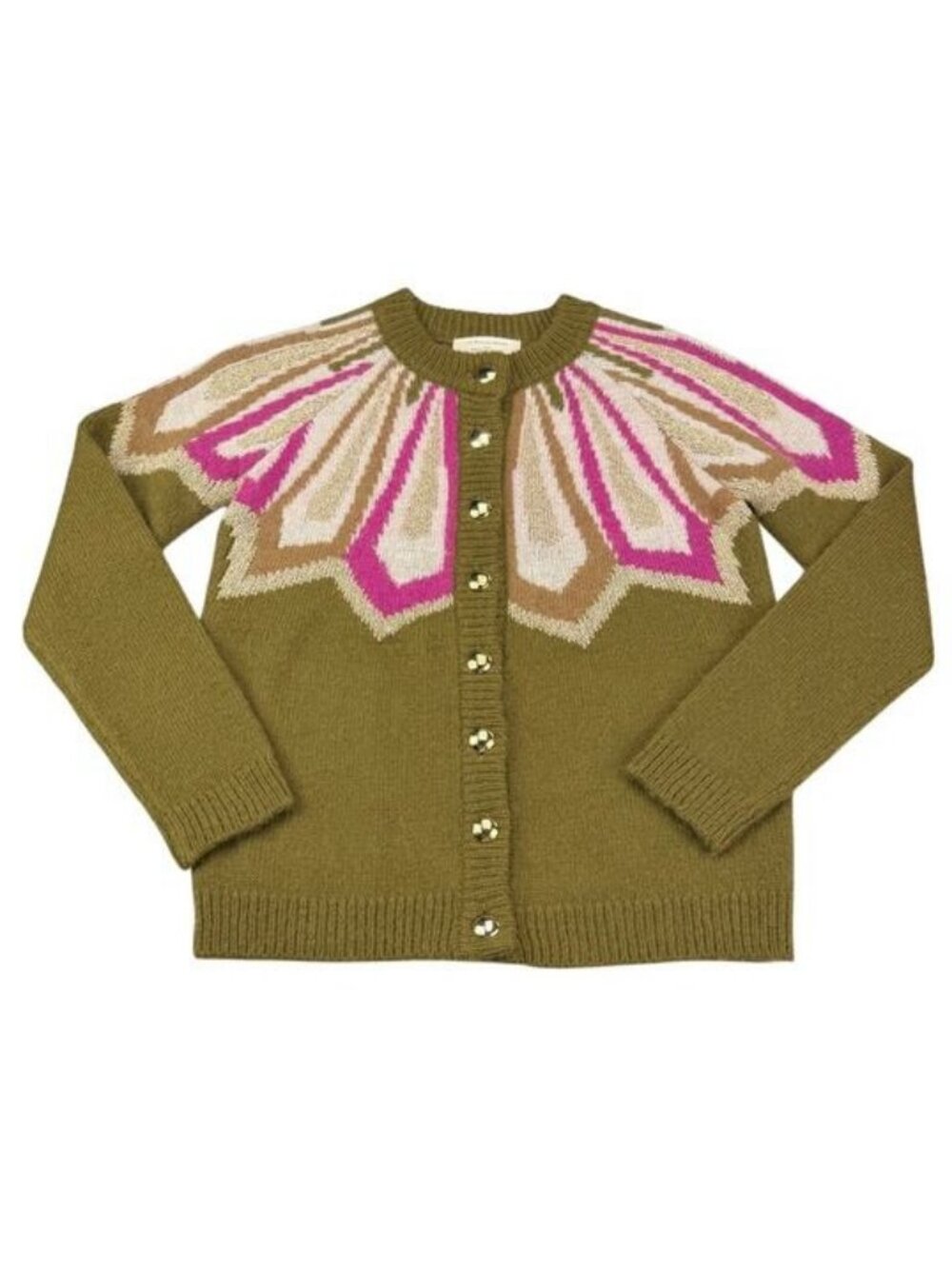 SEZANE Hamel Alpaca Jacquard Knit Cardigan Size XXS - Picture 7 of 11